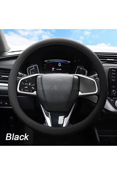 Choice غطاء عجلة قيادة من السيليكا جل أسود من SEAMETAL، قطعة واحدة، واقي مرن ...