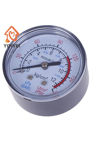 Choice Bar Air Pressure Gauge 13mm 1/4 BSP Thread 0-180 PSI 0-12 Manometer Double Scale For Air Compressor
