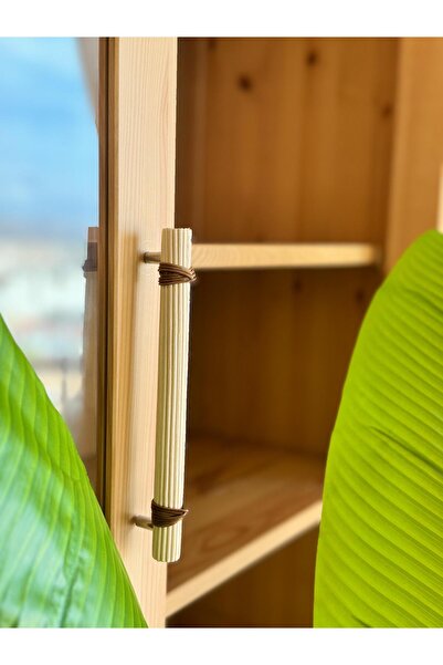 HANDEYAPİMİ 16 cm kulp - 160 mm Rattan Kulp -Dolap Kulp -Çekmece Kulp- Hasır Kulp-meşe renk kulp- 16 cm kulp