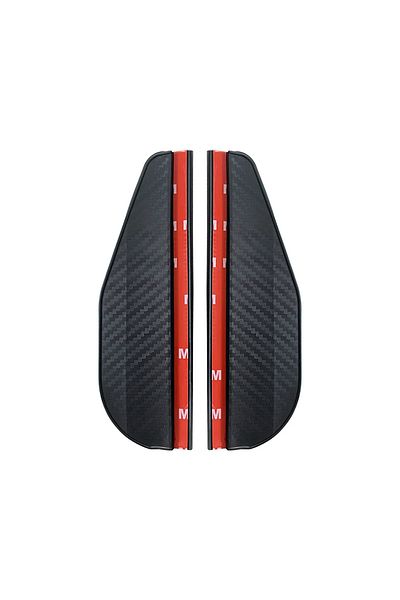 Choice 2pcs Carbon Fiber 2pcs Car Rearview Mirror Rain Eyebrow Carbon Fiber Rain Shield Sun Shade Clear Vis