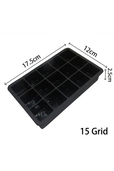 Choice 15 Grid 4/15 Grid Silicone Ice Cube Mold Big Square Ice Cube Tray Mold Ice Cube Maker Non-toxic Dura