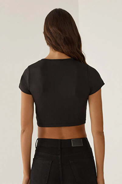 Hiccup Кроп-топ з гудзиками та коміром-стійкою