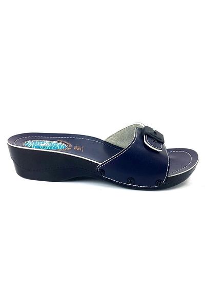 Ceyo Minelli Heeled Gel Women's Anatomical Slippers Navy Blue