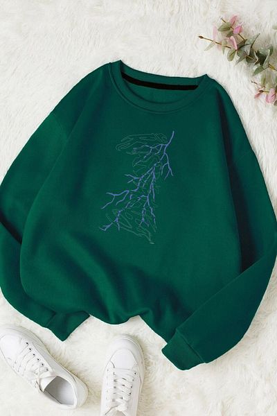 Moda Glo Βαμβακερό φούτερ Unisex Simsek Somnia Crew Neck