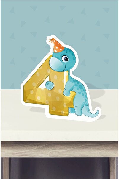 neşeli günlerim Tablă cu cifre cu tematică dinozaur pentru bebeluși - 4 ani (...