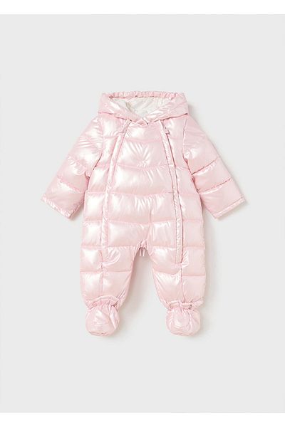MAYORAL Pink Winter Baby Girl Snow Astronaut Jumpsuit
