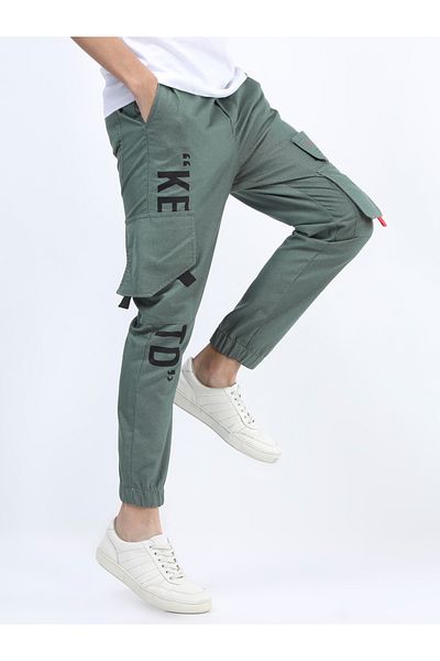 Ketch By Styli Placement Print Flap Pocket Detail Joggers