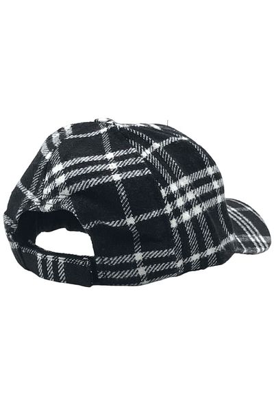 AXE SPORTSWEAR Winter Plaid Pattern Back Adjustable Velcro Stamp Fabric Cap Baseball Cap Hat Hat