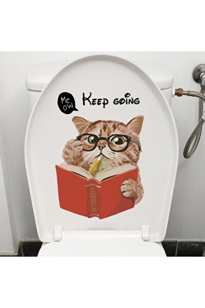 Marsilyan Decohandy Toilet Seat Sticker Keep Going Cat Ilkelgrp-Et445