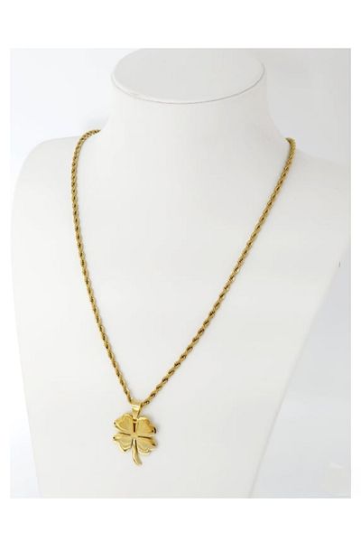 staınless steel STEEL CLOVER NECKLACE
