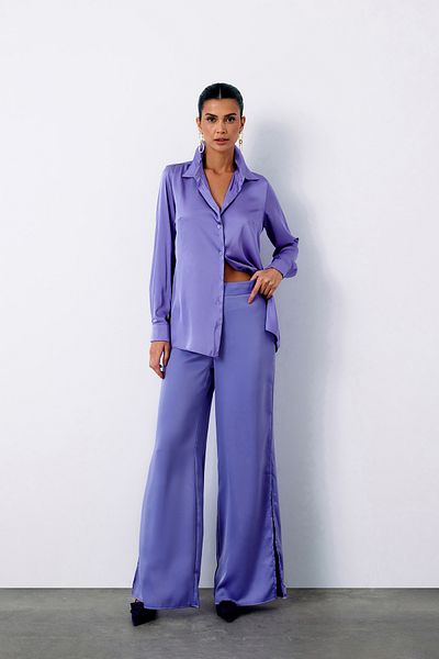 Sateen Satin Shirt - Lilac