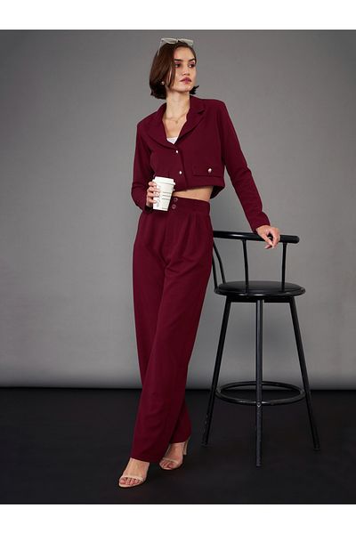 Sassafras By Styli High Rise Straight Pants with Slip Pocket