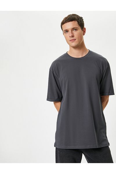 Koton Crew Neck Basic Oversize Short Sleeve T-Shirt