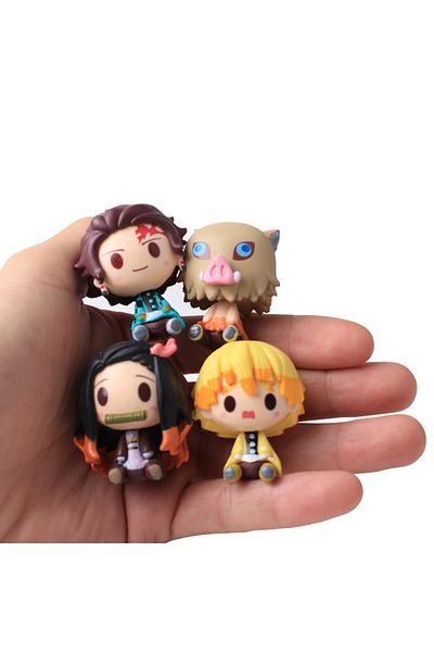Choice 4pcs 4pcs/set Anime Demon Slayer Kimetsu No Yaiba Figure Q Posket Kamado Tanjirou Kamado Nezuko Agat