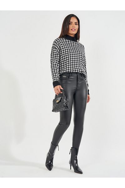 Styli Leather Look Super Skinny Pants