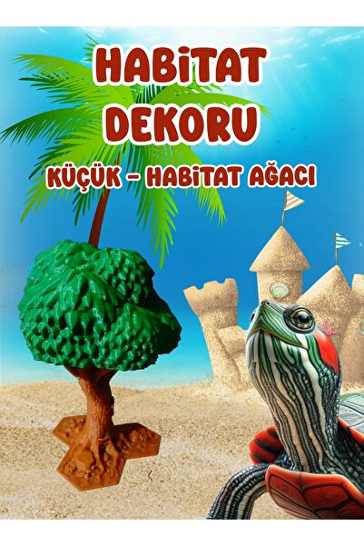 Akvaryum Kaplumbağa için Ağaç Habitat Dekoru / Habitat Süsü / Küçük Akvaryum ...