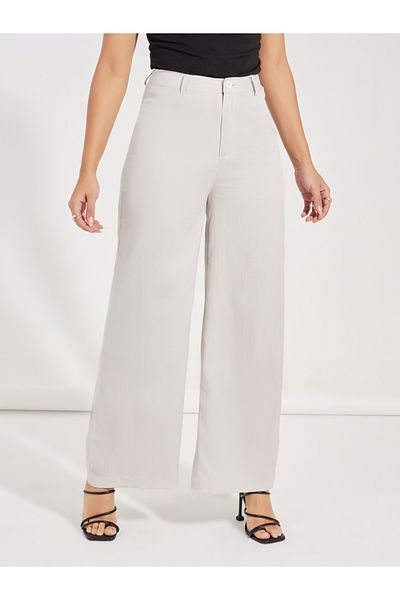 Styli High Rise Straight Fit Basic Pants