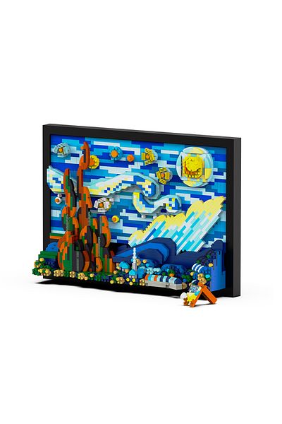 Choice 1731pcs Creative 3D Oil Painting Building Blocks Set Famous Art Photo Frame DIY Home Decorations ...