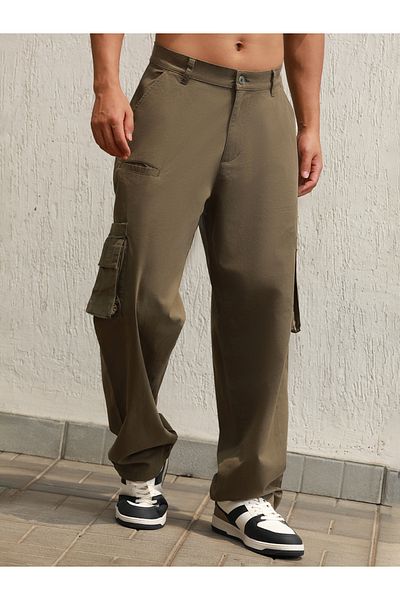 Hubberholme By Styli Relaxed Fit Cargo Pants with Zip Pocket