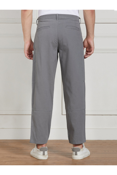 Dennis Lingo By Styli Cotton Lycra Solid Stretchable Relaxed Fit Cargo Trousers