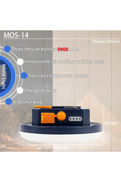 Choice مصباح MOS-14 أبيض قابل لإعادة الشحن من MOSLIGHTING للتخييم والصيد في ا...