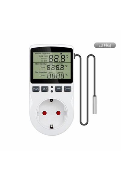 JUANJUAN Eu Type Timer Socket Thermostat Digital Temperature Controller Eu Plug Outlet With Timer Switch Heat