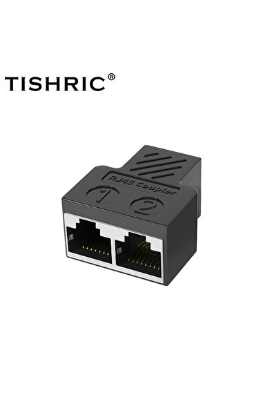 Choice black TISHRIC RJ45 1 To 2 Ways Expansion Network Port Ethernet LAN Network Splitter Rj45 Cable Port