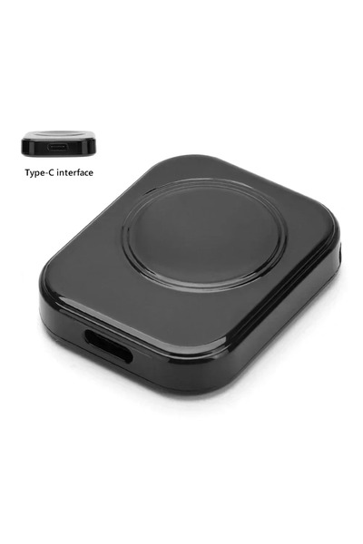 Vikefon شاحن لاسلكي سريع مغناطيسي أسود اللون بمنفذ Type-C لساعات Apple Watch ...