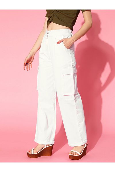 Sassafras By Styli Cargo Pocket Straight Pants with Pleats