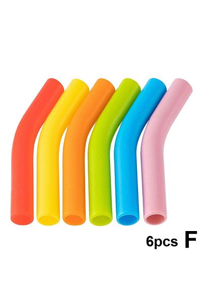 Choice F 6pcs New High-end Metal Straw Silicone Tips 8mm Outer Diameter Food Grade Rubber Straw Covers Fle.
