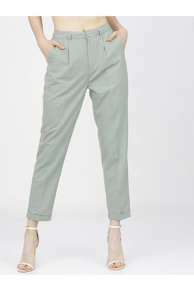 Tokyo Talkies By Styli High Rise Pleated Trousers