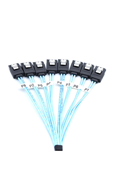 Choice 1m 8 SATA To 8 SATA Cable 8 Pcs Sata 3.0 To Sata 3.0 Cabl SAS 7Pin 6Gbps Data Cable for Hard Disk SS