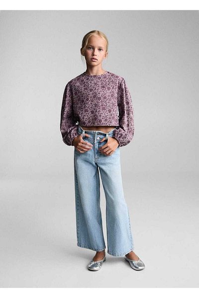 MANGO Kids Stitching Detailed Culotte Jean