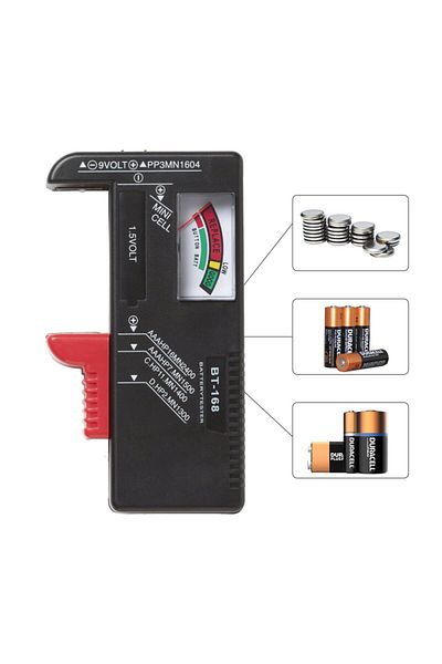 Choice BT-168 AA/AAA/C/D/9V/1.5V batteries Universal Button Cell Battery Colour Coded Meter Indicate Vol...
