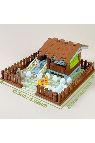 Choice 6 Chicken Coop Moc Farm Animals Building Blocks City Chickencoop Hen House Toys Diy Blocks Toys For
