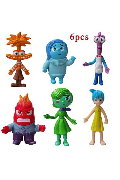 Choice 6pcs 5/6pcs Disney Inside Out Kids Toy Figure Sadness Joy Anger Action Doll Toy Cake Decorative Desk