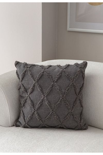 dekomall home & living Husă de pernă boemă cu model geometric gri