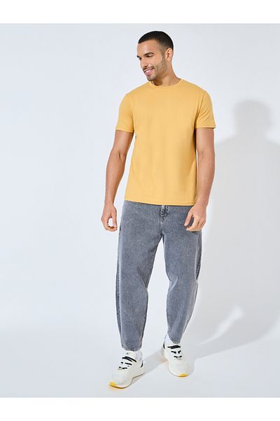 Styli Mid Rise Cotton Stretch Tapered Jeans