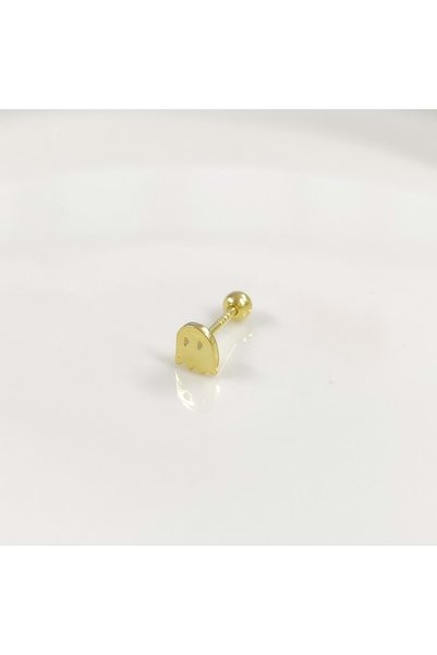 Güler Yüzlü Silver SEVİMLİ HAYALET GÜMÜŞ TRAGUS PIERCING - ALTIN SARI