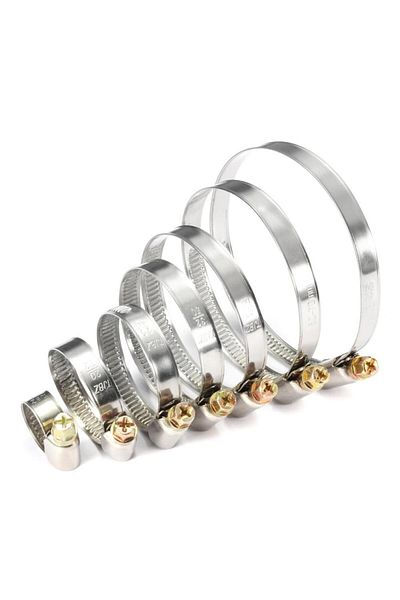 Choice 20pcs 60-80mm 20pcs/set Pipe Clamps Stainless Steel Hoop Hose Clips Fuel Hose Pipe Clamps Worm Drive