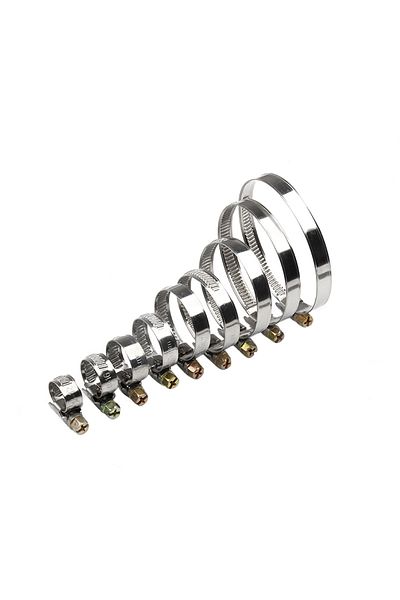 Choice 20pcs 60-80mm 20pcs/set Pipe Clamps Stainless Steel Hoop Hose Clips Fuel Hose Pipe Clamps Worm Drive