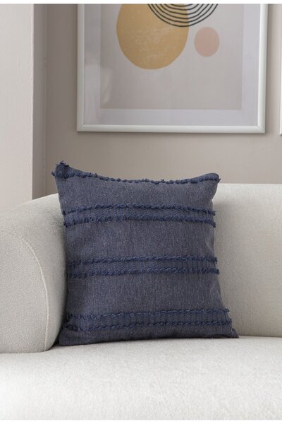 dekomall home & living Μπλε Bohemian Punch Υφαντό Μοτίβο Ριγέ Κάλυμμα Ριχτάρι