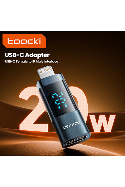 Toocki محول C-L Blue USB C إلى Lightning لأجهزة iPad بقدرة 27 واط، محول OTG ل...