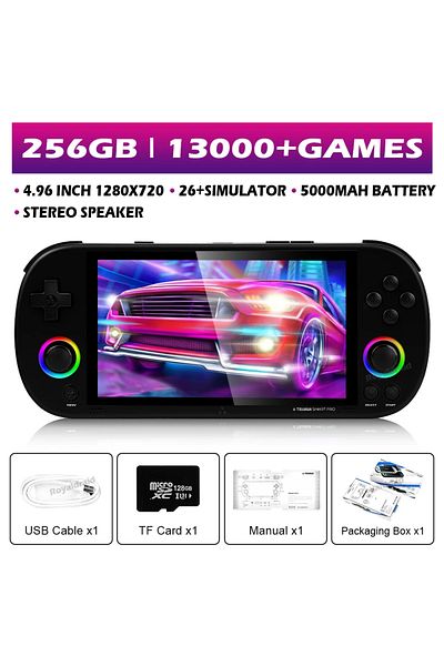 Choice1 256G Black 128G 256G Trimui Smart Pro Handheld Game Console 4.96''IPS Screen Linux System Joystick R