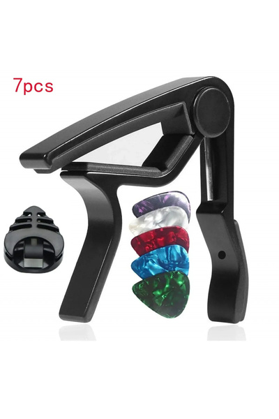 Choice Black Guitar Capo 7pcs Guitar Capo for Acoustic And Electric Guitars W...