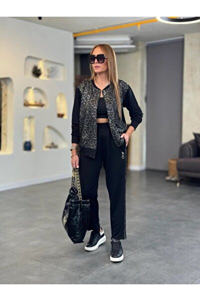 Modayakamoz Γυναικείο διπλό σετ με φερμουάρ από ύφασμα με δύο κλωστές