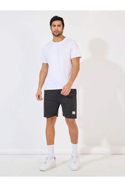 Styli Badge Detail Regular Fit Terry Shorts