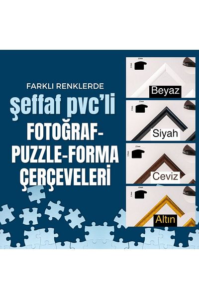 CreaWitch 35X50 cm Transparent Pvc Without Glass Photo 500 Piece Puzzle Forma Document Frame Horizontal Vertical Hanging