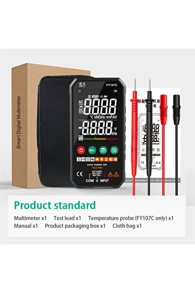 Choice FY107C FY107C 6000 Counts Digital Multimeter Ture RMS AC DC NCV Transistor Duty Multimetro Capacitor