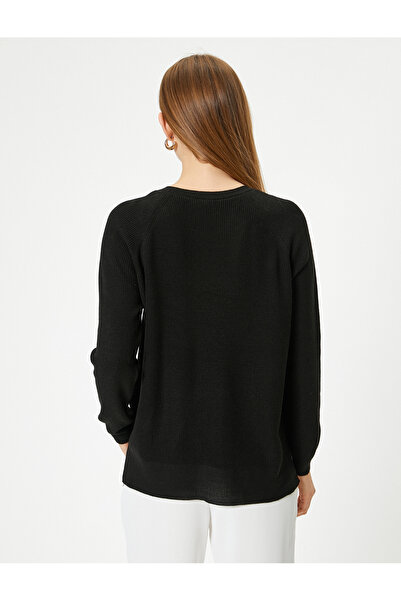 Koton Oversize Triko Kazak Uzun Bisiklet Yaka